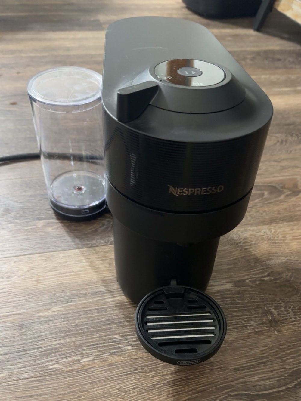 Nespresso Machine in Black with Clear Water Tank